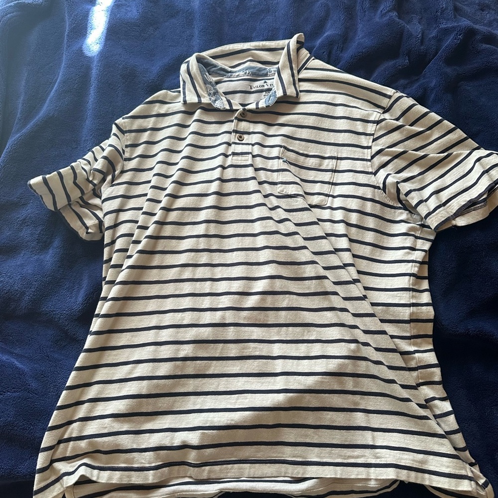 Striped polo XXL